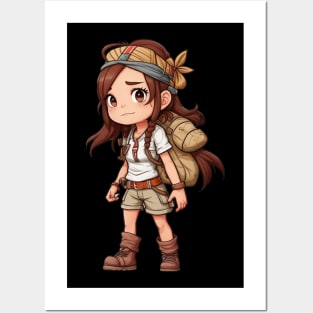 Cute Camper Girl Camping Costume Posters and Art